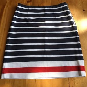 Banana Republic striped knit pencil skirt